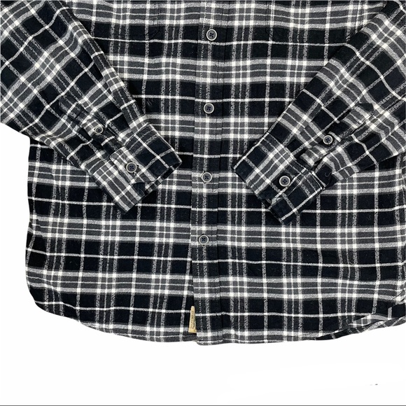 Jachs Black Plaid Button Down Flannel Shirt - Picture 8 of 10